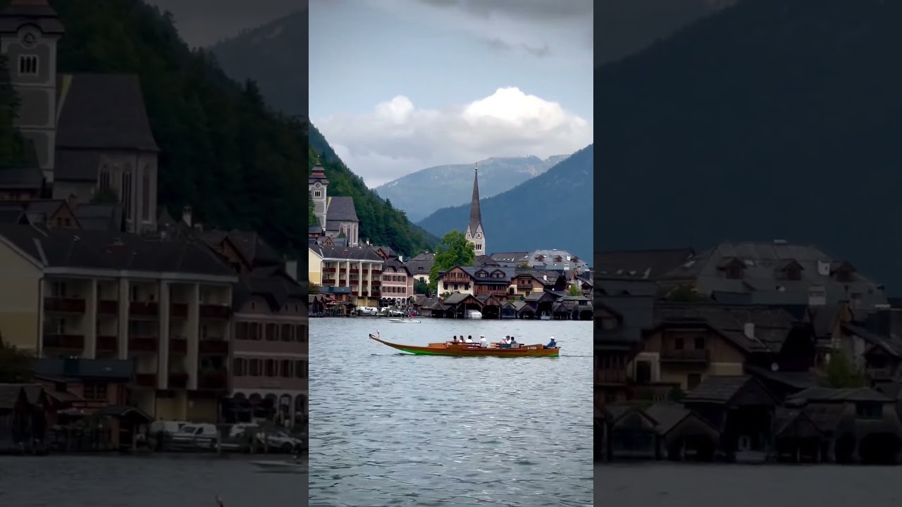 Hallstatt: A place where nature tells its own story, one view at a time 📖🌄...📍Hallstatt, Austria...