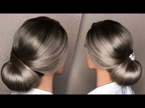 How to make  sleek bun? Low bun bridal hairstyles