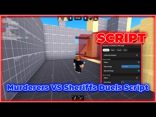 Murderers VS Sheriffs Duels Script Hack GUI: Kill All, Auto Farm, Aimlock &  More!