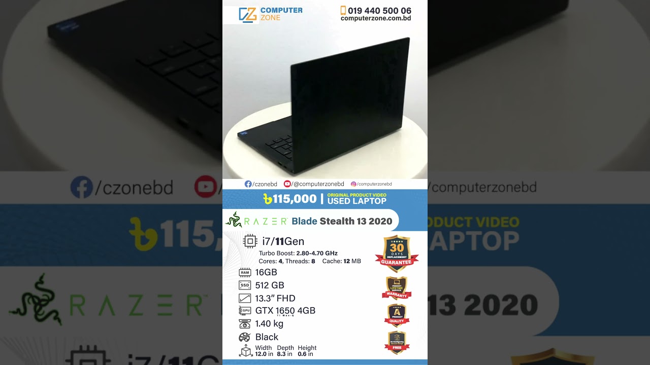 Razer Blade Stealth 13 2020 | Used Laptop Review | Used Laptop Price In Bangladesh | Used Laptop
