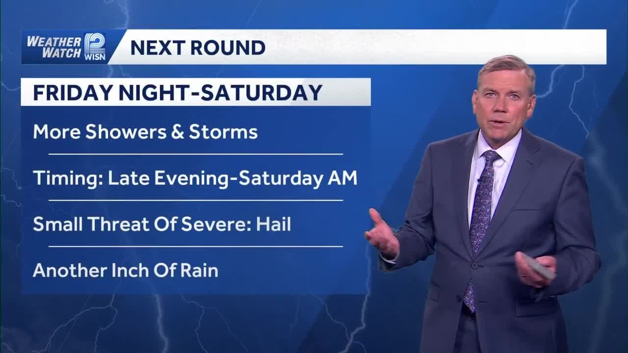More showers, storms Friday night into Saturday - YouTube