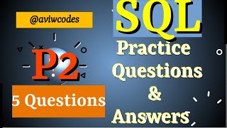 SQL Questions and Answers Part 2 | SQL Interview Preparation