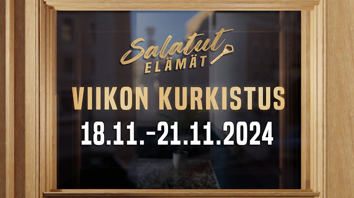 18.11. - 21.11.2024 | Viikon kurkistus | Salatut elämät