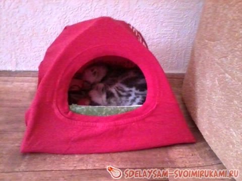 Домик для кошки своими руками из поролона и ткани - картинки и фото sushi-edut.ru