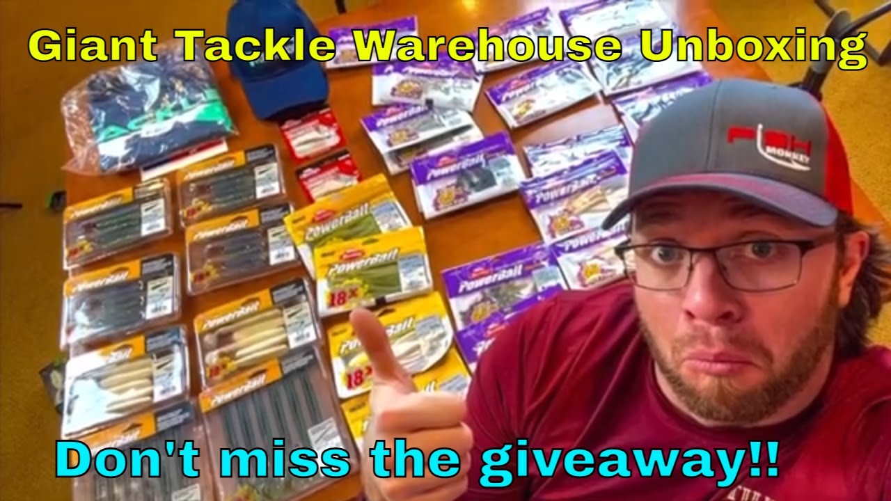 Giant tackle warehouse unboxing and giveaway! Best bass baits 2023