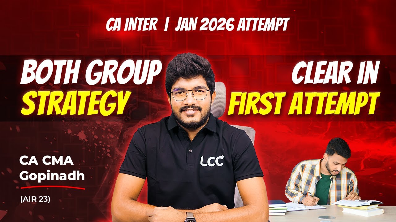 CA Inter Both Group Strategy | Clear in First Attempt | Jan 2026 ...