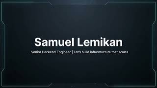 Samuel Lemikan | Senior Backend & Distributed Systems Engineer | Rust & Python