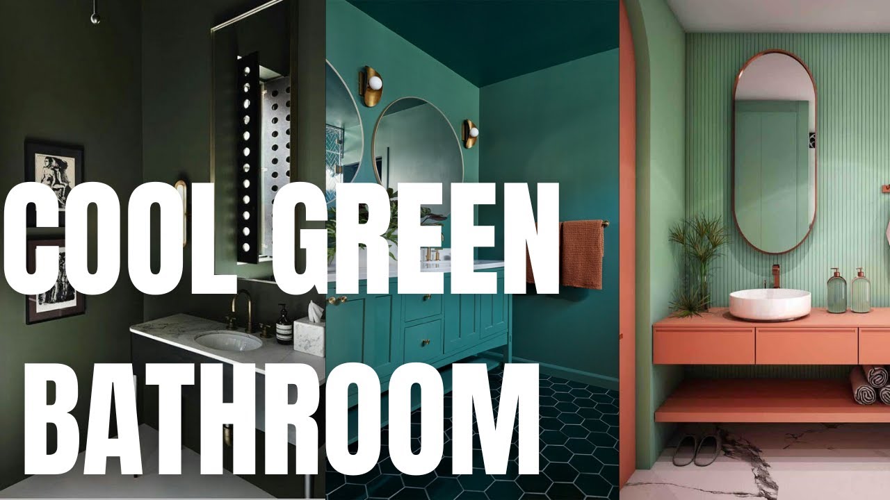 Cool Green Bathroom Design. Green Bathroom Wall and Decoration Ideas.