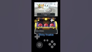 Shiny froakie in the very first reset Pokemon Y gameplay