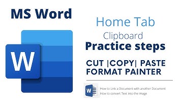 MS WORD - basics | how to use cut copy paste options