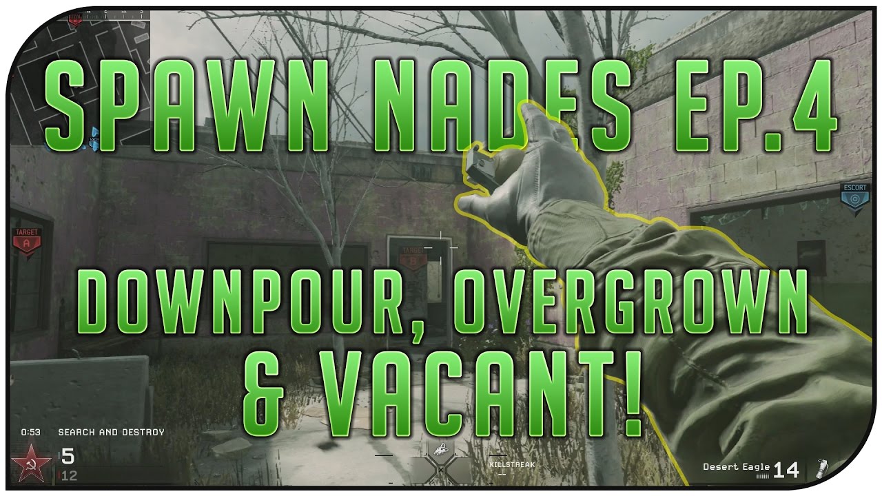 MWR SND ALL SPAWN NADES SPOTS! EP.4 - Downpour, Overgrown, Vacant (MW Remastered Nade Spots Tips)