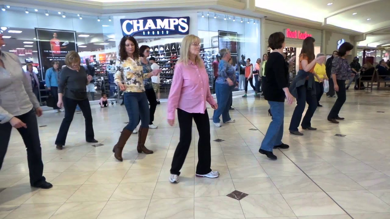 Flashmob Lips Are Movin Line Dance, Oakdale Mall, Johnson City, NY 31916 YouTube