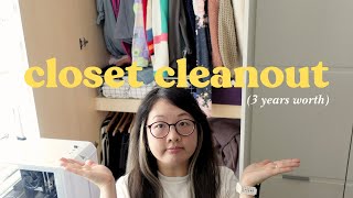 Decluttering my closet after 3 years of build up | organising my life in 2024