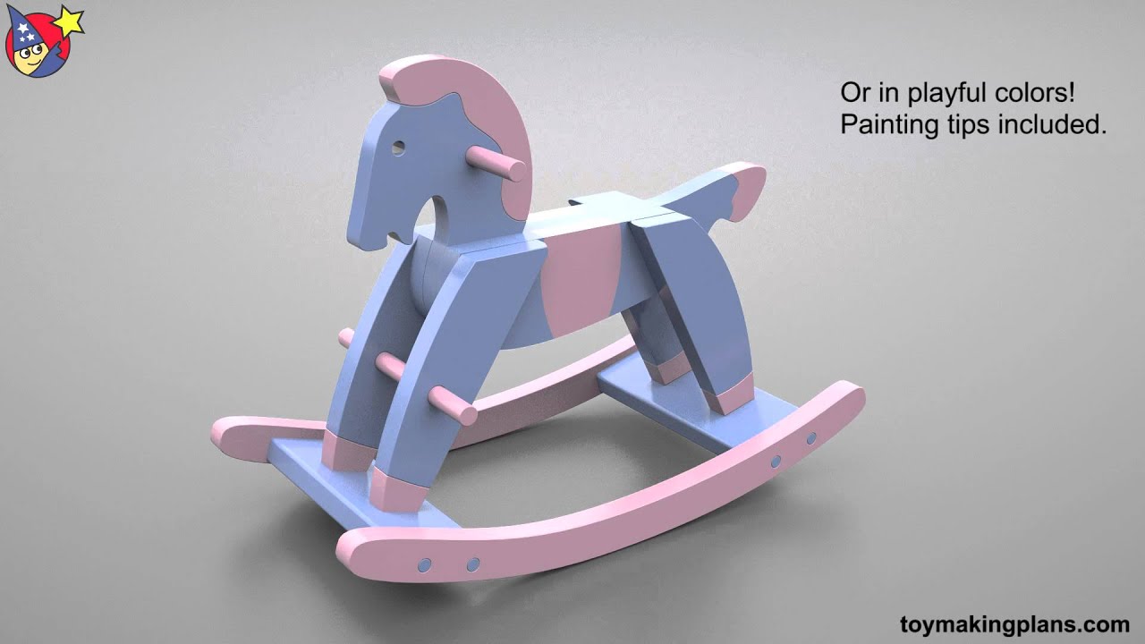 Wood Toy Plans Paul Revere Rocking Horse - YouTube