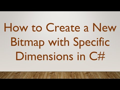 How to Create a New Bitmap with Specific Dimensions in C#