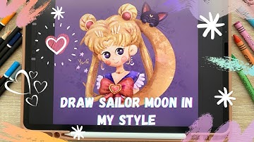 Digital Art studio Vlog#18|draw with me|Sailor Moon redraw|iPad pro + Procreate tutorial