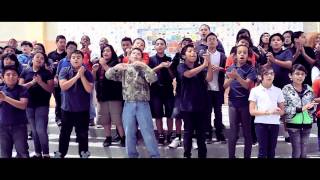 Fifth grade students sing 