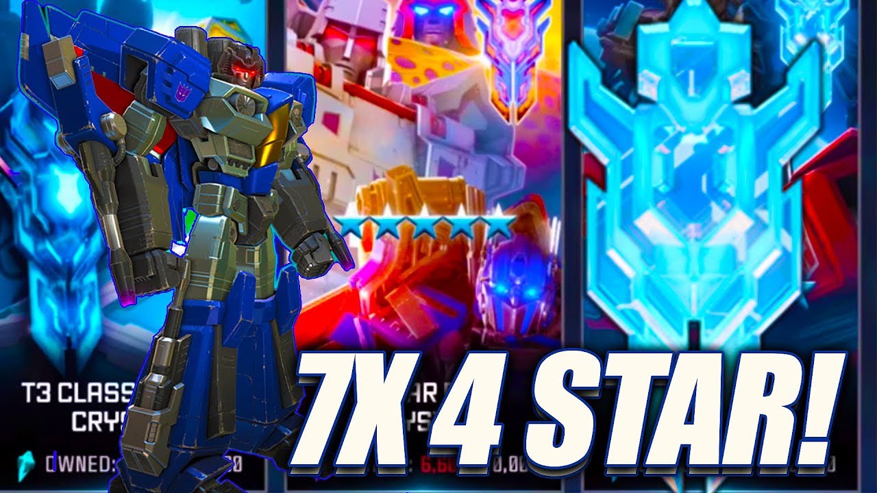 7x 4 STAR BOT CRYSTAL OPENING! - Transformers: Forged To Fight