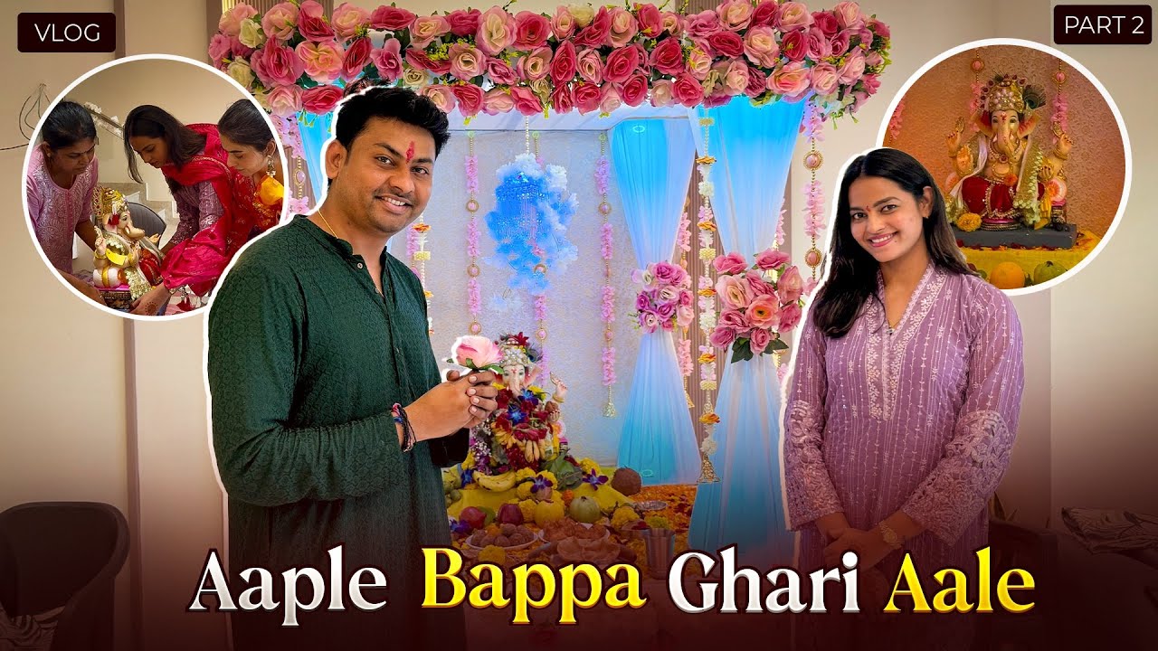 Bolooo Ganpati Bappa ki Jaiii 😍 Bappa ghari aaley | VLOG part 2 
