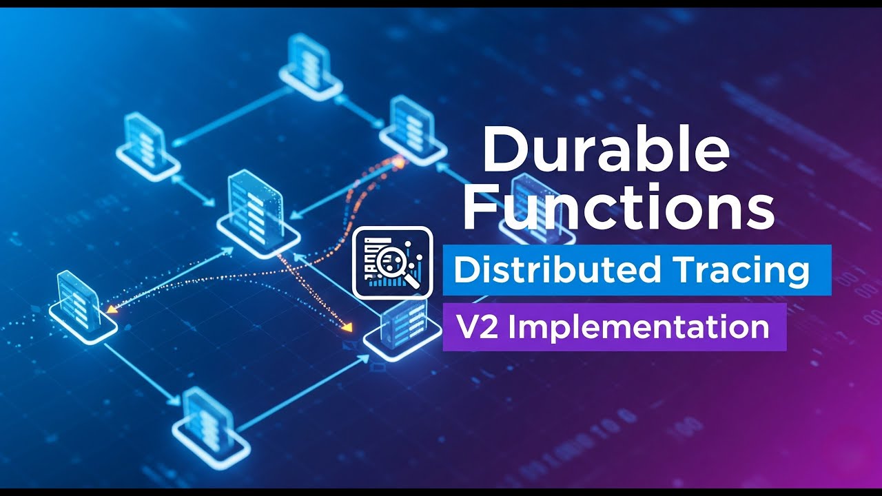 Durable Functions Distributed Tracing V2 Implementation - YouTube
