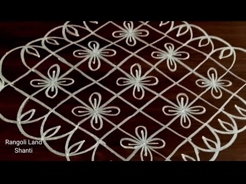 7x1 dots rangoli ||easy rangoli design - YouTube