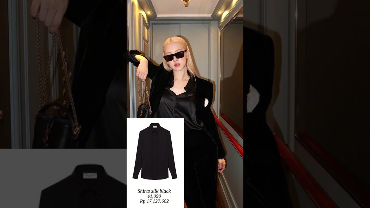 Rosé’s outfit in ysl after party 