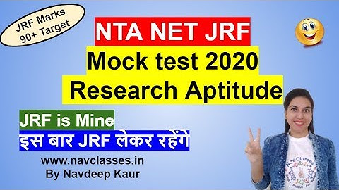 NTA NET JRF  Mock test 2020  Research Aptitude