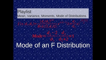 Mode of an F Distribution is less than One