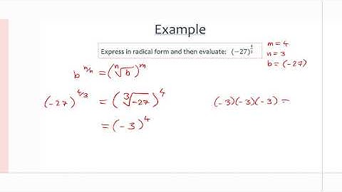 MCR3U/Grade 11 Functions: 4.3 Working with Rational Exponents