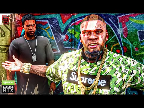 GTA V Lamar Down Mission RTX 3090 Gameplay - Max Settings - Ray-Tracing Graphics MOD 