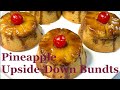 Pineapple upside down bundts  beautifully light cakes with tastes amazing caramelizedpineapple