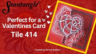 Sanntangle Tile 414 - Perfect to be the Topper on a Valentines Card
