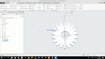 Sensitivity Analysis of  spur gear by using Creo Parametric 5.0