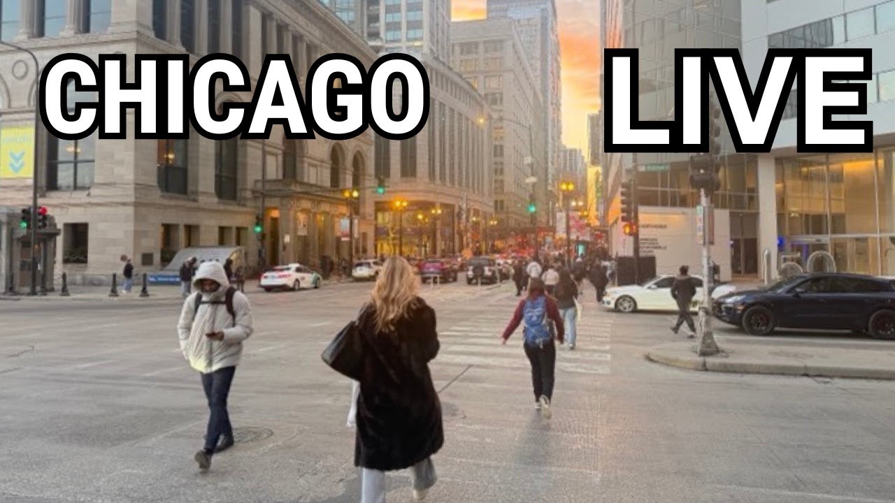 Chicago LIVE Downtown Thursday Walk (February 12, 2026) No Talking City Sounds 33°F