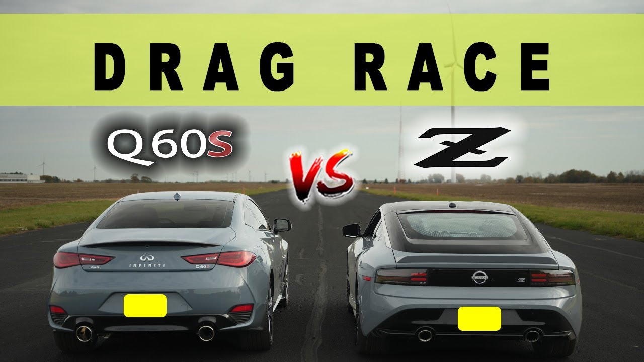 Nissan Z 2023 против Infiniti Q60 RS, семейная вражда! Гонка Drag-n-Roll.