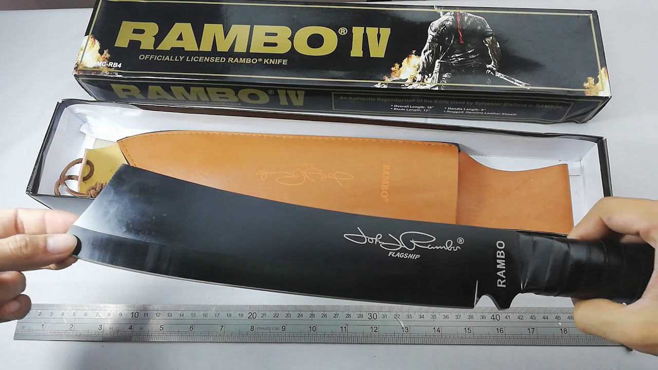 Dao Rambo 4 dáng khỏe và đầm tay dài 42cm mã R4 - Daophuotdep.net - YouTube