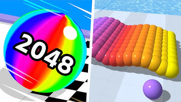 Ball Run 2048 New Big Update Vs Canvas Run Gameplay All Levels Android iOS Mobile Walkthrough 🌺🌸🌼🌻