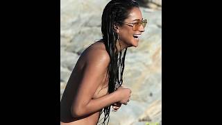 Shay Mitchell Goes Topless at the Beach in Greece