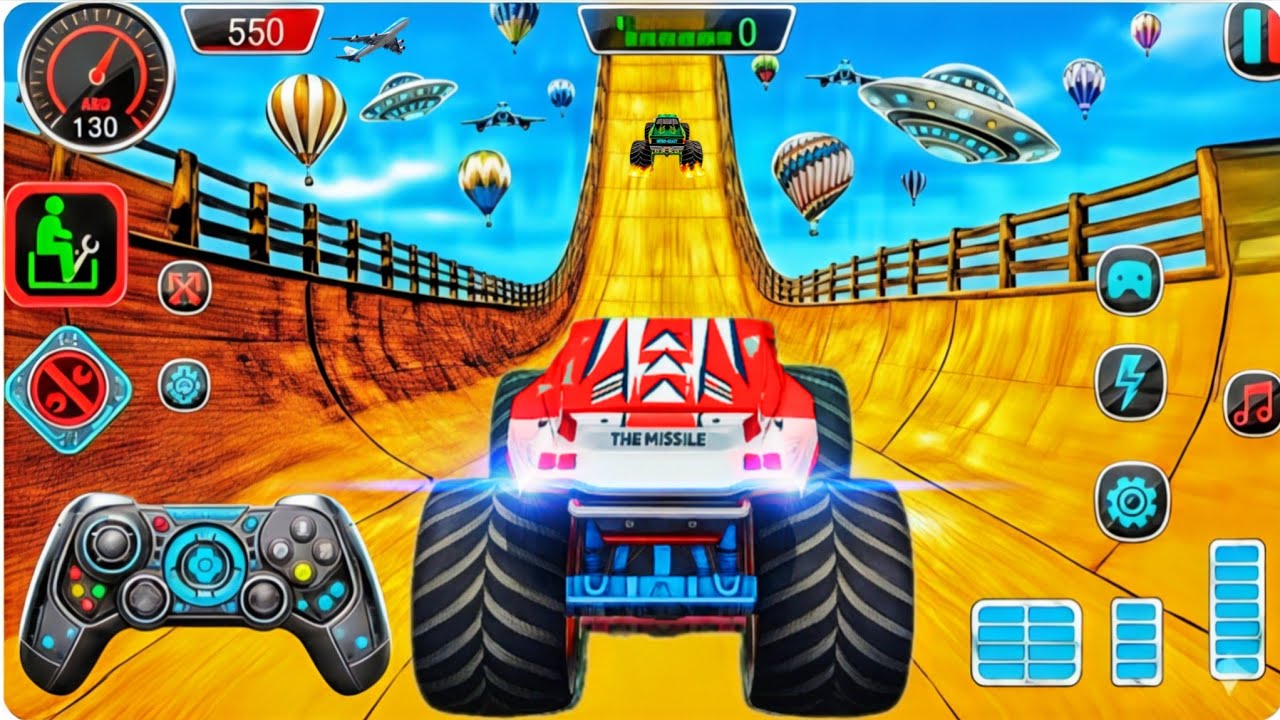 Flying Truck Racing Game: Sky-High Stunts! 🚗 For Toddlers