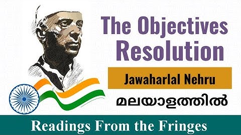 The Objectives Resolution by Jawaharlal Nehru Malayalam Summary