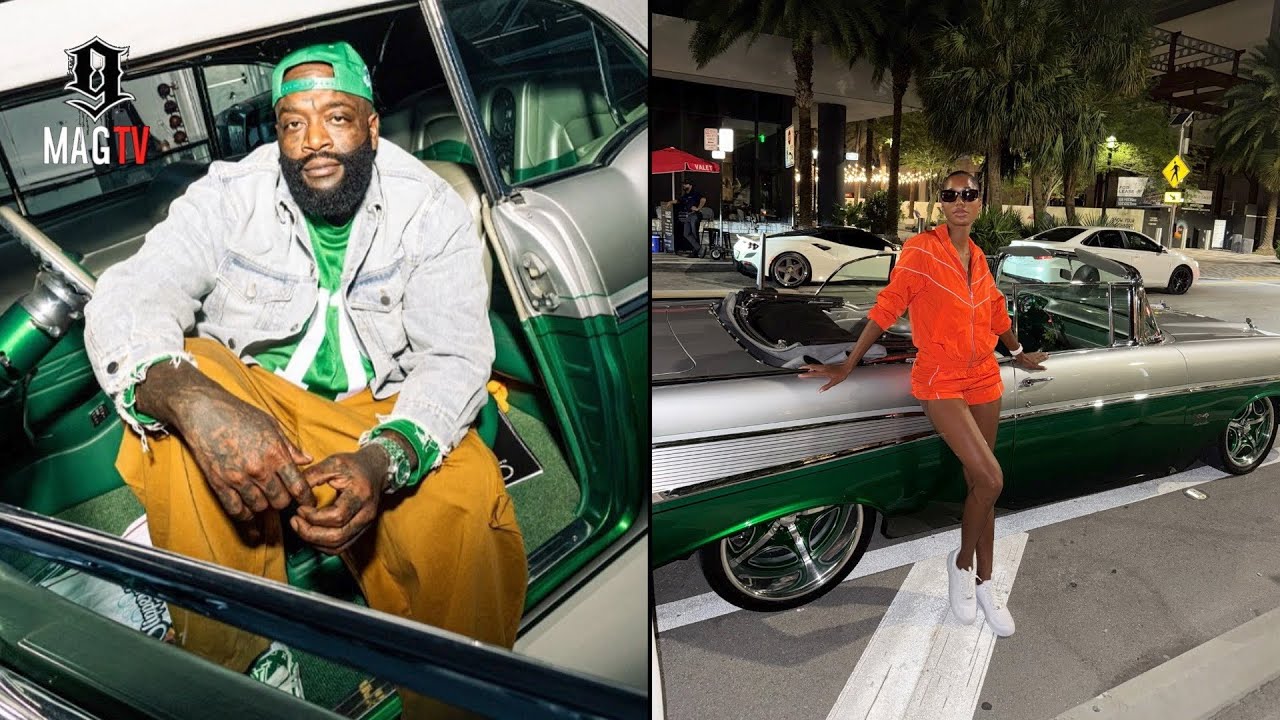 Rick Ross Takes New "GF" Jazzma For A Ride In His Custom Chevy After Date  On His Yacht! 😘