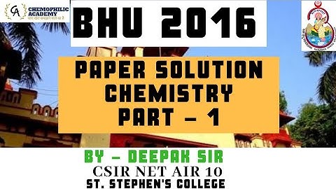 BHU 2016 ll Paper Solution || Part 1 || BHU | DU | IIT JAM | Other M.Sc Entrance || By - Deepak Sir