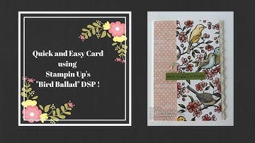 Quick and Easy Card using Stampin p