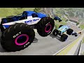 Epic High Speed Monster Truck Jumps And Crashes #73#beamngdrive #monster #monstertruck #usa
