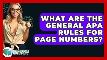 What Are The General APA Rules For Page Numbers? - The Language Library