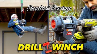 Pulling stuff with a drill winch