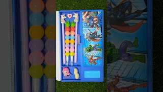 Filling 90's pencil box with stationery items #stationery #schoolsupplies #pencilbox #shorts #viral