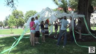 Inflatable architecture takes over the Quad