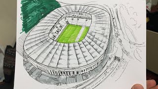 Vodafone arena nasıl çizilir | Beşiktaş stadı vodafone arena çizimi