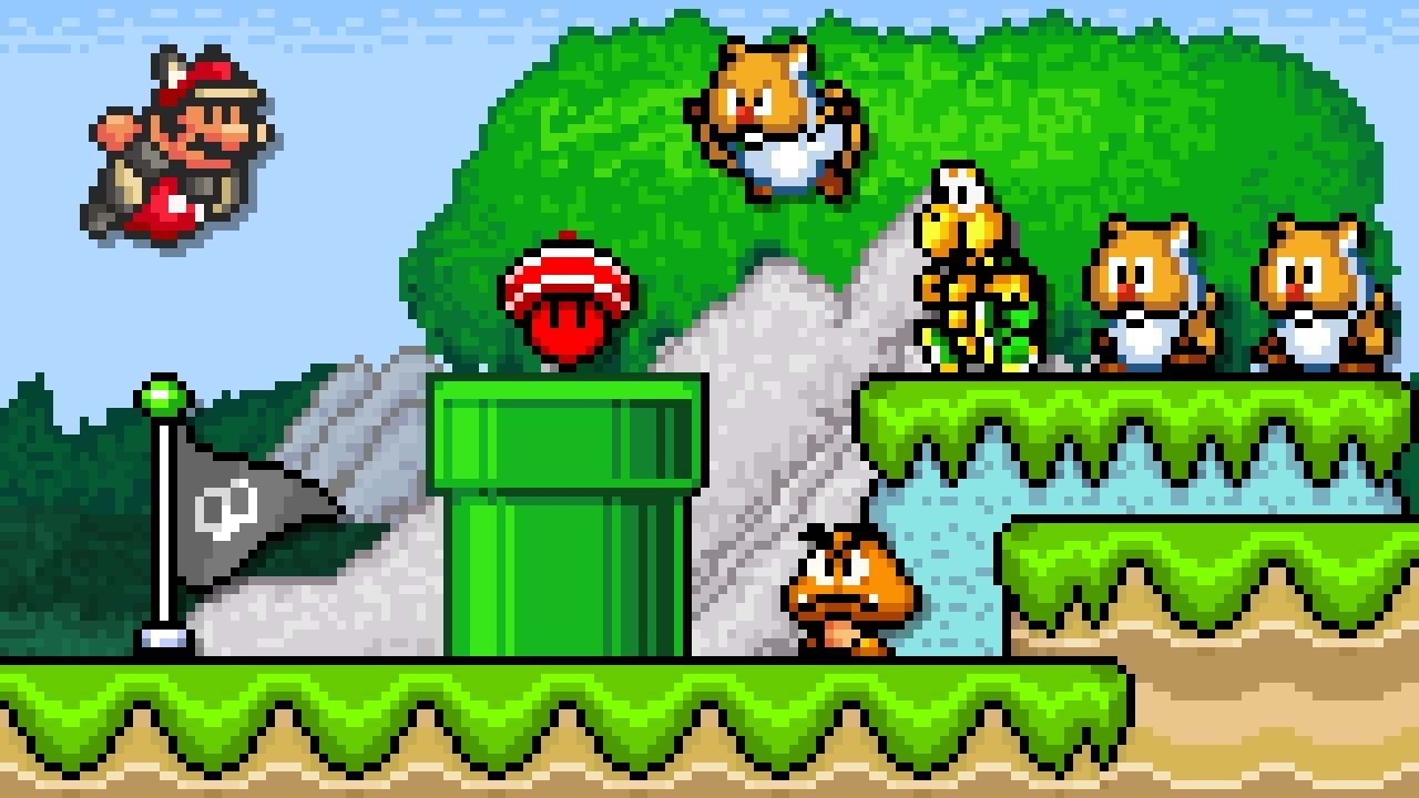 NSMBU: Acorn Plains 1-1 Remade in Super Mario Bros. X (SMBX 2.0)